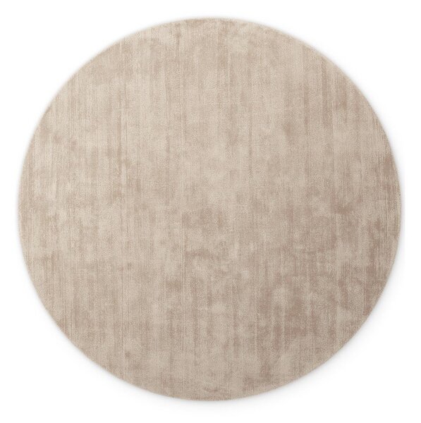 Bež ročno tkana viskozna okrogla preproga ø 120 cm Noemi – Vikosa