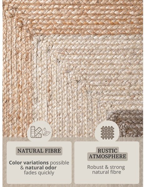 Obojestranska/ročno tkana preproga iz jute 120x170 cm Juno – Hanse Home