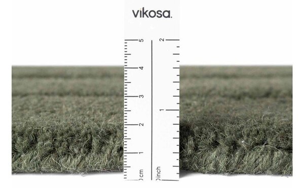 Temno zelena ročno tkana volnena preproga 160x230 cm Arcura – Vikosa