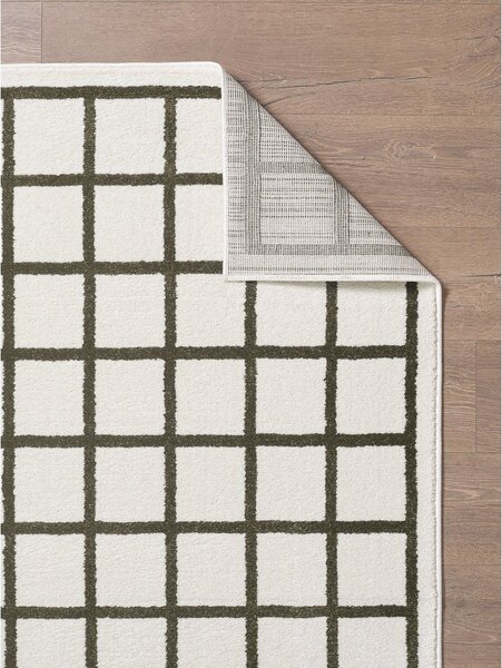 Temno zelena/kremno bela preproga 120x170 cm Picnic – ESTE