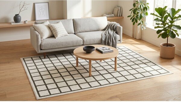 Temno zelena/kremno bela preproga 120x170 cm Picnic – ESTE