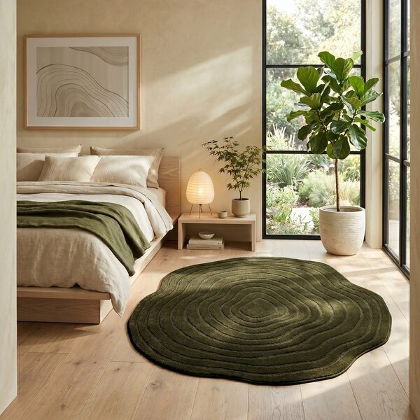 Temno zelena preproga 160x230 cm Pebble – ESTE