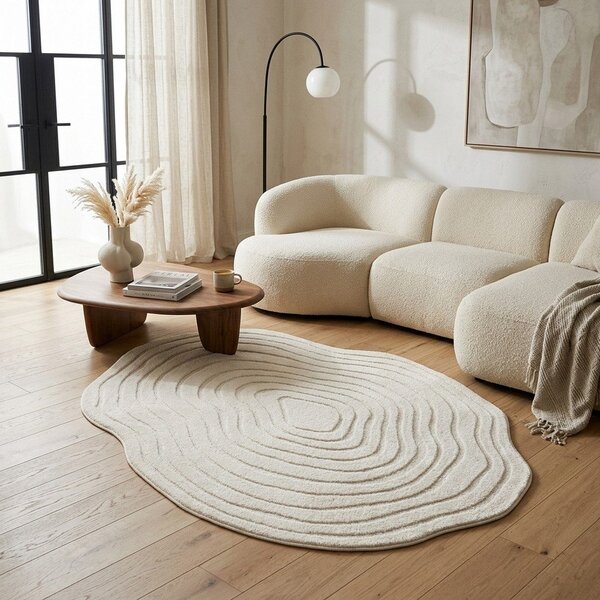 Kremno bela preproga 160x230 cm Pebble – ESTE