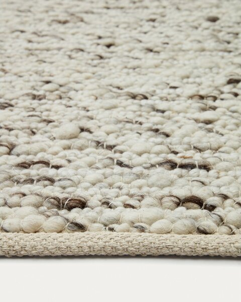 Kremno bela volnena preproga 200x300 cm Manilva – Kave Home