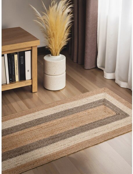 Obojestranski/ročno tkan tekač iz jute 80x200 cm Juno – Hanse Home