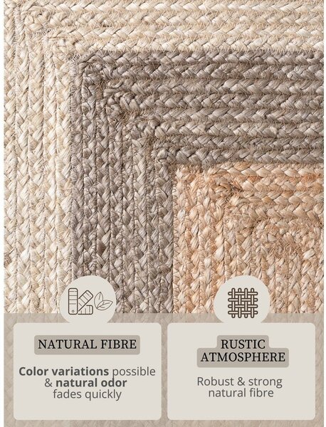 Obojestranski/ročno tkan tekač iz jute 80x200 cm Juno – Hanse Home