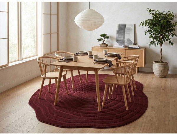 Bordo rdeča preproga 160x230 cm Pebble – ESTE