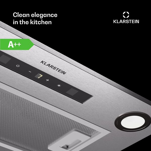 Klarstein Paolo 52 Vgradna kuhinjska napa 52 cm 439 m³/h LED Touch A++