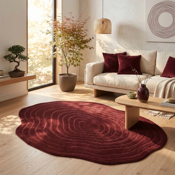 Bordo rdeča preproga 160x230 cm Pebble – ESTE
