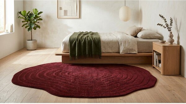 Bordo rdeča preproga 160x230 cm Pebble – ESTE