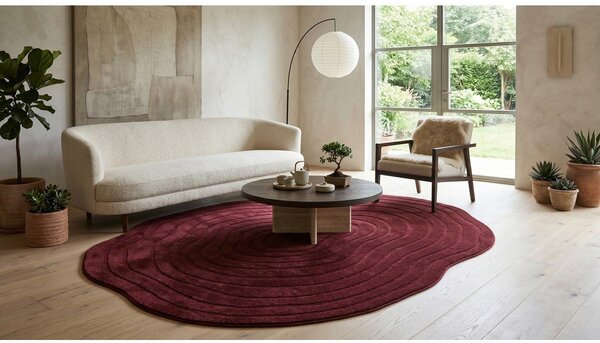 Bordo rdeča preproga 160x230 cm Pebble – ESTE