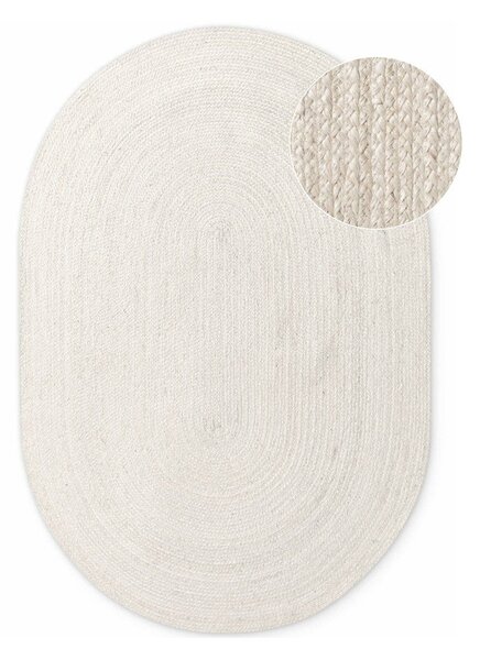 Kremno bela obojestranska/ročno tkana preproga iz jute 160x230 cm Braided – Hanse Home