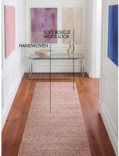 Prašno rožnat ročno tkan tekač 80x300 cm Notting Hill Portobello – Ted Baker