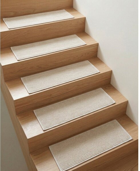 Bež komplet preprog za stopnice 16 ks 25x65 cm Silio – Vitaus
