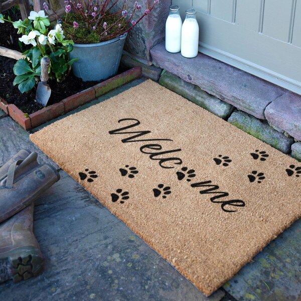 Predpražnik iz kokosovih vlaken 60x90 cm Welcome Paws – Artsy Doormats