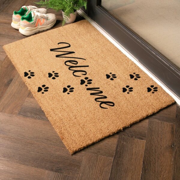 Predpražnik iz kokosovih vlaken 60x90 cm Welcome Paws – Artsy Doormats