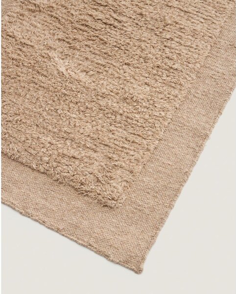 Bež ročno tkan volnen tekač 80x200 cm Marely – Kave Home