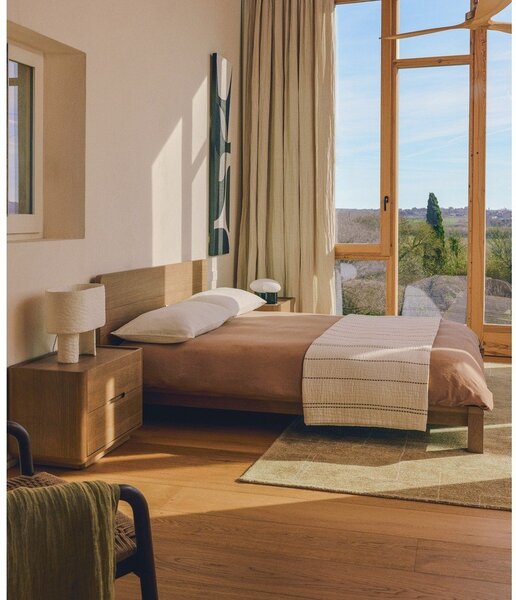 Gorčično rumena ročno tkana preproga 160x230 cm Eloda – Kave Home