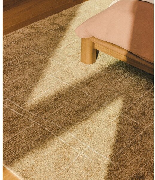 Gorčično rumena ročno tkana preproga 160x230 cm Eloda – Kave Home