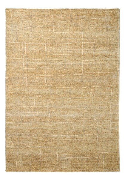 Gorčično rumena ročno tkana preproga 160x230 cm Eloda – Kave Home