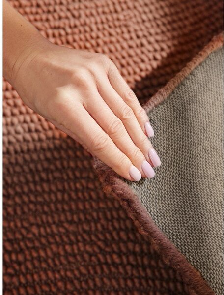 Opečnato oranžna ročno tkana volnena preproga 80x150 cm Calmio – Hanse Home