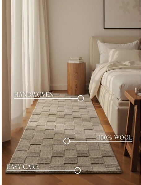 Bež ročno tkan volnen tekač 80x200 cm Scala – Villeroy&Boch