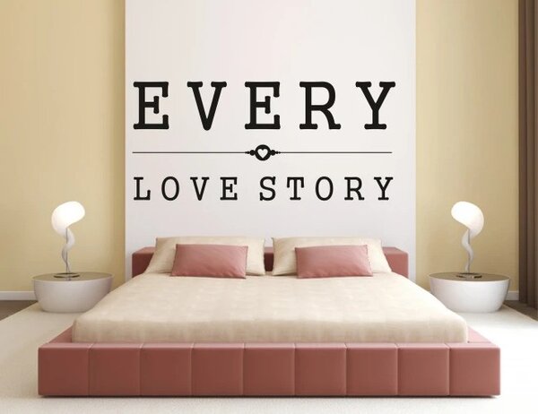 Stenska nalepka EVERY LOVE STORY 50 x 100 cm