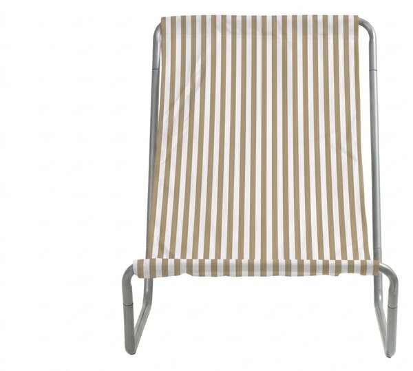 Zložljiv plažni ležalnik SAND STRIPES, rjav