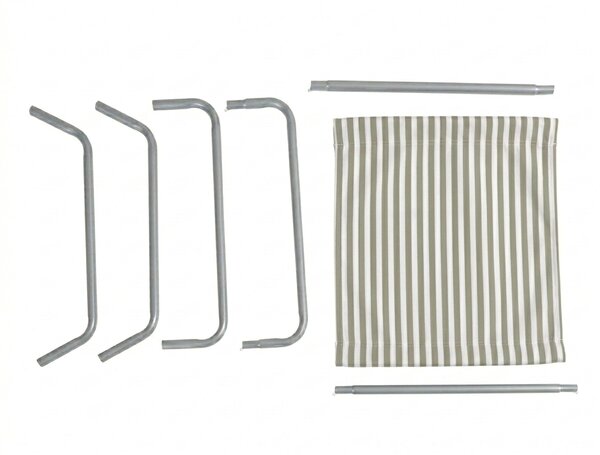 Zložljiv plažni ležalnik SAND STRIPES, zelen