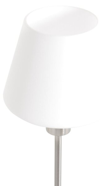 Steinhauer Namizna svetilka Ancilla, jeklo, višina 33 cm, kovina, steklo, E14, Bela, Dnevna soba / jedilnica, Steklo