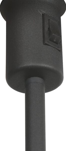 Mexlite Namizna svetilka Noor, črna/platno v barvi blata, višina 50 cm, E27, Črna, Dnevna soba / jedilnica, Kovina