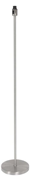 Mexlite Stojna svetilka Noor, jeklo/velur srebrne barve, višina 144 cm, E27, Kovinska, Dnevna soba / jedilnica, Kovina