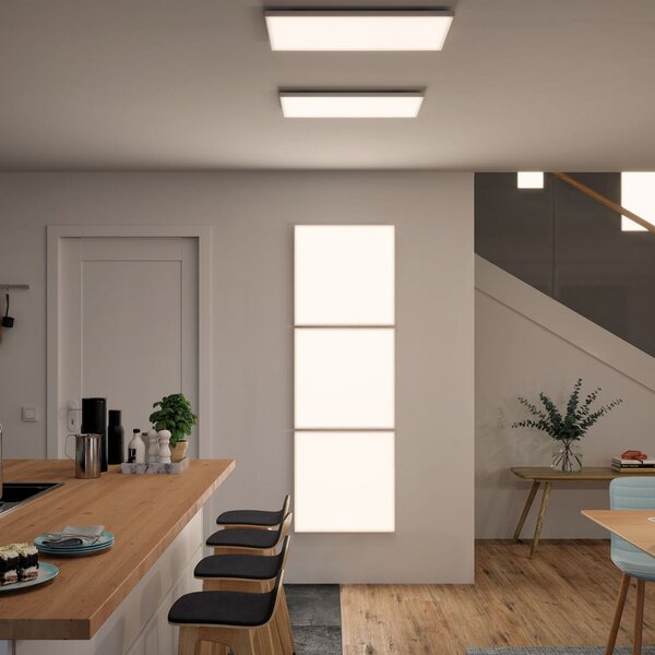 Paulmann Velora LED plošča 3-stopenjska zatemnitev, 59,5x59,5 cm, zatemnjen, Bela, Dnevna soba / jedilnica, Kovina, Sodobni