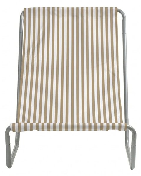 Zložljiv plažni ležalnik SAND STRIPES, rjav