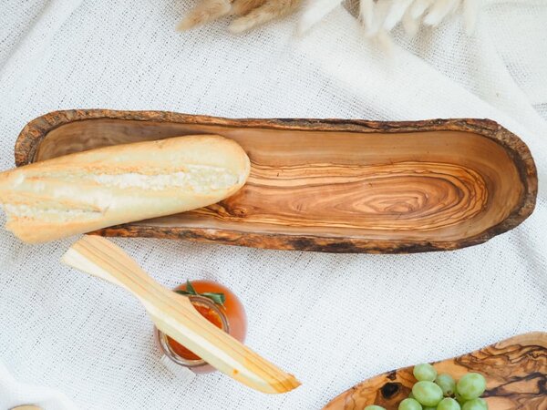 ATMOWOOD Skleda za pekovske izdelke iz oljčnega lesa 40 cm