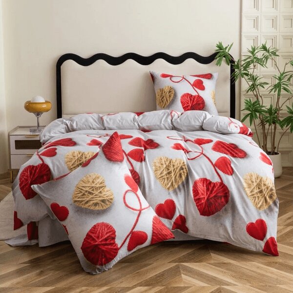 Posteljnina iz mikrovlaken VELHEART rdeča Dimenzije posteljnine: 2 kom 70 x 80 cm | 160 x 200 cm