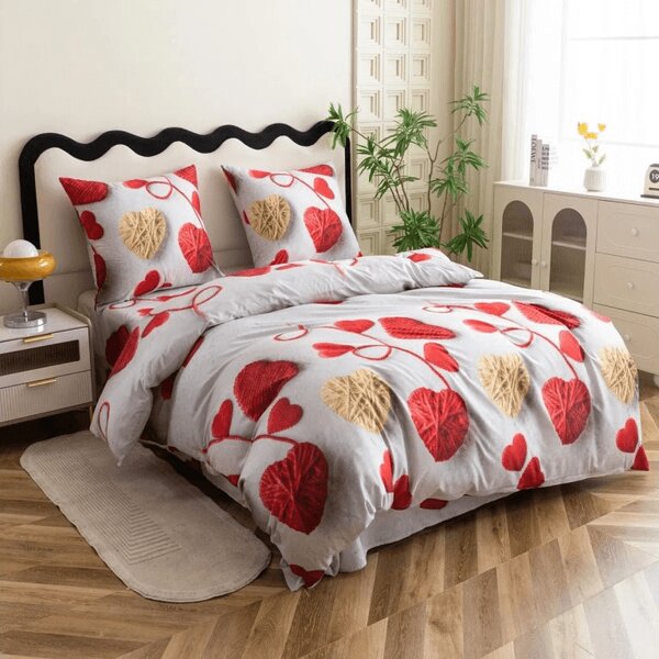 Posteljnina iz mikrovlaken VELHEART rdeča Dimenzije posteljnine: 2 kom 70 x 80 cm | 160 x 200 cm