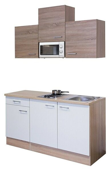 Flex-Well Kuhinjski komplet Samoa (Širina: 150 cm, Bela, Z električnimi napravami, Mat)