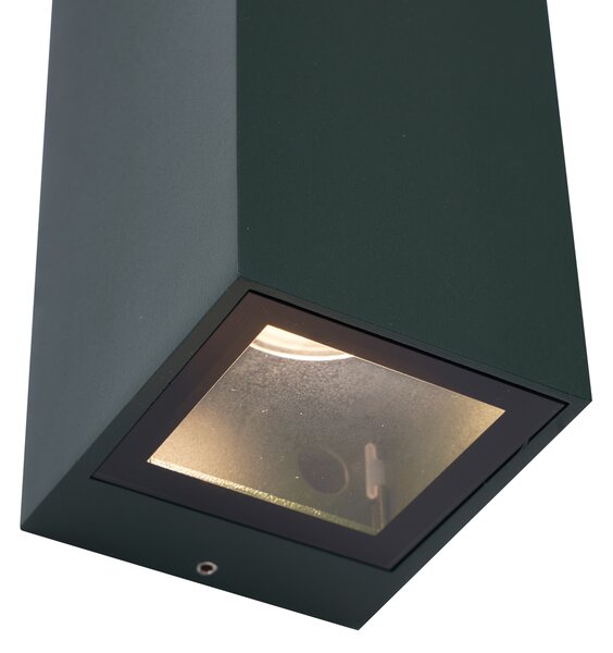 Moderna stenska svetilka temno zelena 2-žarnice GU10 70mm IP54 - Baleno