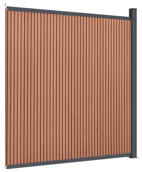 VidaXL Ograjni panel WPC rjav 173x186 cm