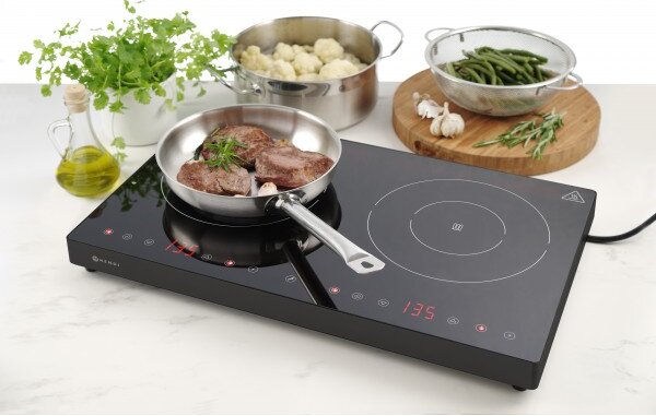 Dvojni Indukcijski Kuhalnik, 230V/3500W, 608x405x54mm