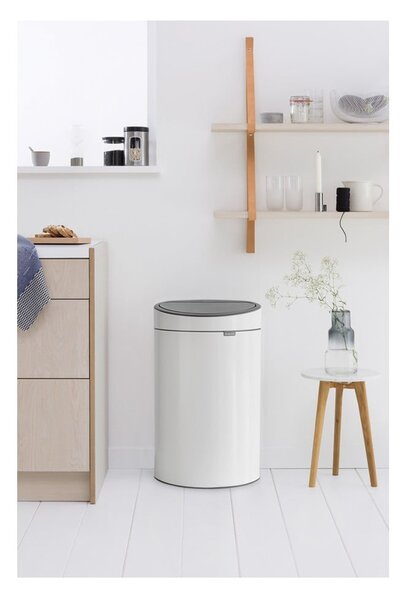 Bel jeklen koš za smeti na dotik 40 l Touch Bin – Brabantia