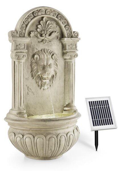 Blumfeldt LÖWENSTEIN STENSKA FONTANA, VRTNA FONTANA, SOLAR 2W LED, POLIRESIN, VIDEZ KAMNA