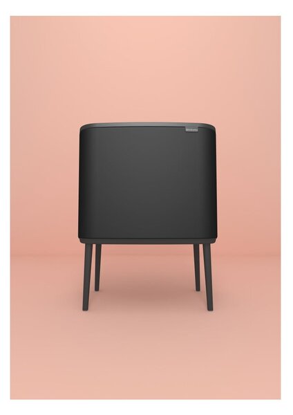 Mat črn jeklen koš za smeti na dotik 36 l Bo Touch Bin – Brabantia