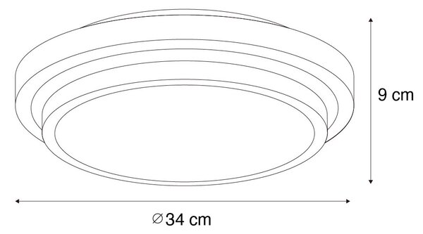 Zunanja stropna svetilka bela 35 cm IP44 - Walden