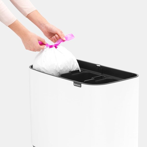 Bel jeklen koš za smeti za ločevanje odpadkov na dotik 33 l Bo Touch Bin – Brabantia