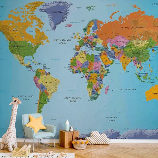 Artgeist Fototapeta Colourful Geography, 100x70cm