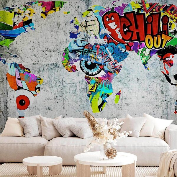 Artgeist Fototapeta World Map, 150x105cm