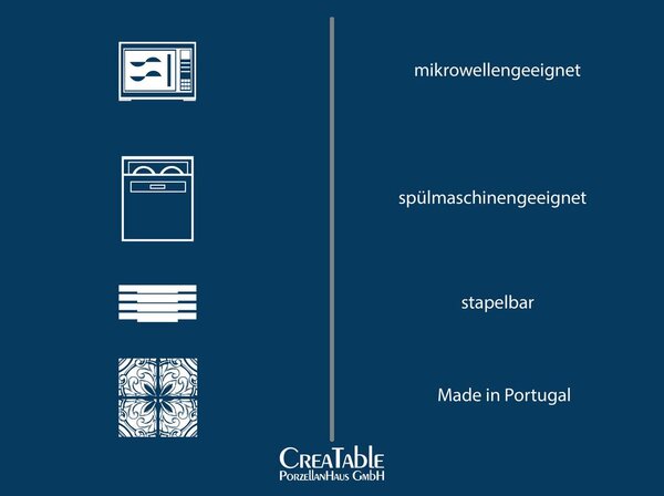 Creatable Kombinirani Servis Uno Black, 8-Delni
