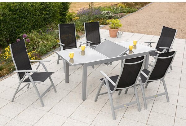 Gardenson Vrtni Set Carrara, 7-Delni, Raztegljiva Miza